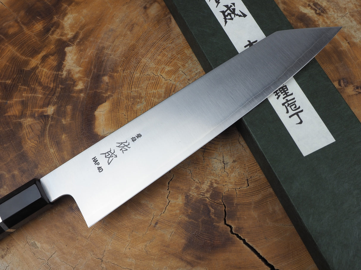 Sukenari HAP40 Powdered High Speed Steel Kiritsuke (K-tip) Gyuto Chef's knife 21cm/24cm/27cm with Ebony Handle