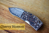 Money Clip Knife - UKIMON Ukiyo-e Prints Damascus VG10 Core Steel (Mt.Fuji/Blue Wave/Cherry Blossom/Camellia)