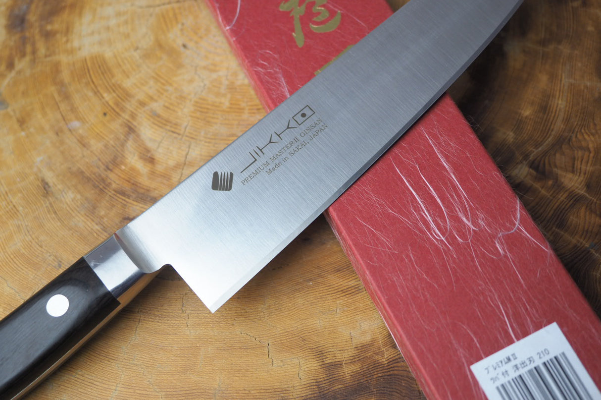 Sakai Jikko "Premium Master II Ginsan" Silver 3 Steel Yo-Deba Fish Filleting Knife (21cm/24cm)