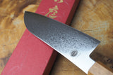 Sakai Jikko "Loco Damascus" Wa-Santoku Knife VG10 Mirror-Polished Nickel Damascus with Japanese Oak Handle (16.5cm)