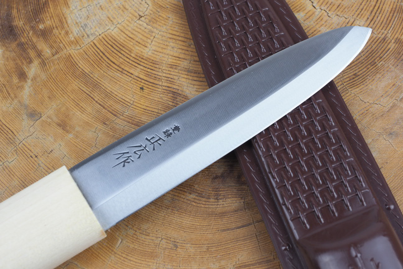 makiゴン  Masahiro carbon Steel Makiri 13.5cm – Kaz's Knife and Kitchenware