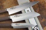 Zan Shin SORA 3 knife set - VG10 Gyuto (20cm), Santoku (16.5cm) and Petty (12cm)