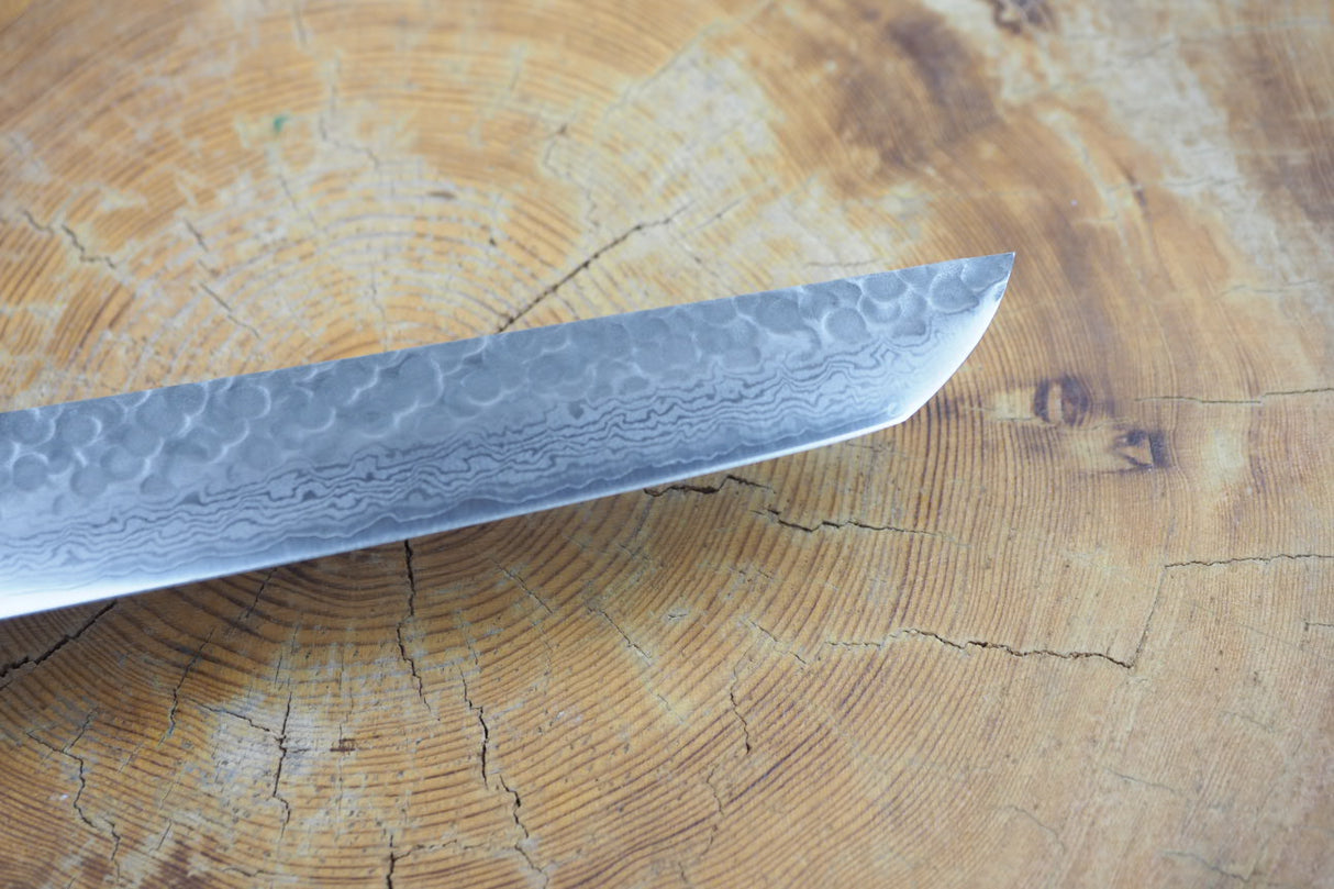 Sakai Jikko VG10 Core Damascus Steel Double-edged Sashimi (Sakimaru) knife 30cm