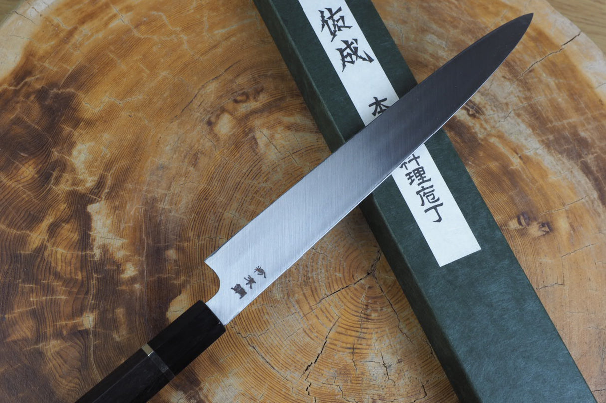 Sukenari SG2 Powdered High Speed Steel Yanagiba Sashimi knife (24m/27cm) with Ebony Horn Handle