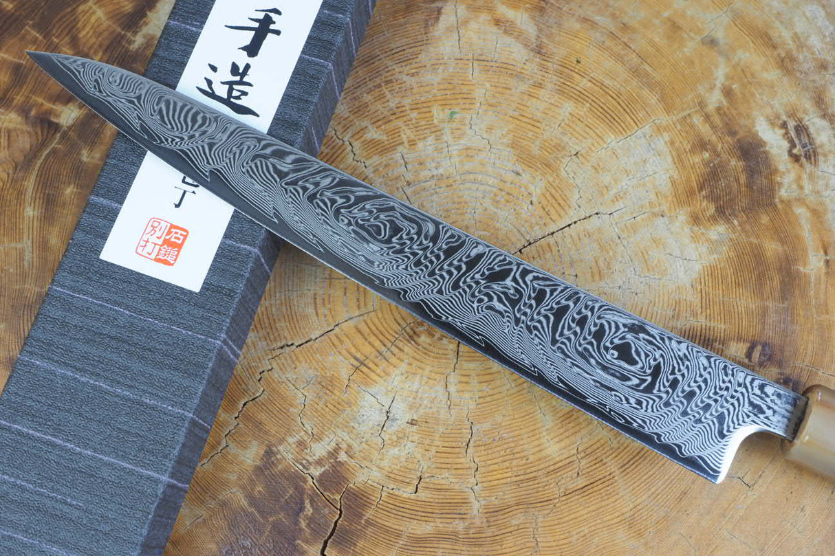 Ishizuchi (from Tosa) - SLD Steel Uzunami Sujihiki 24cm
