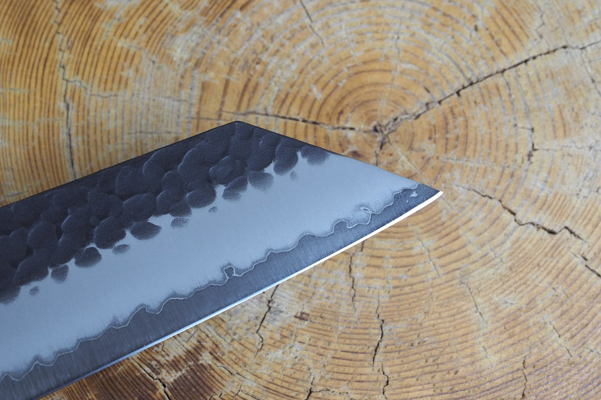 Ishizuchi (from Tosa) - Blue Super Kurouchi Hammered Pattern Kiritsuke Gyuto (21cm/24cm)