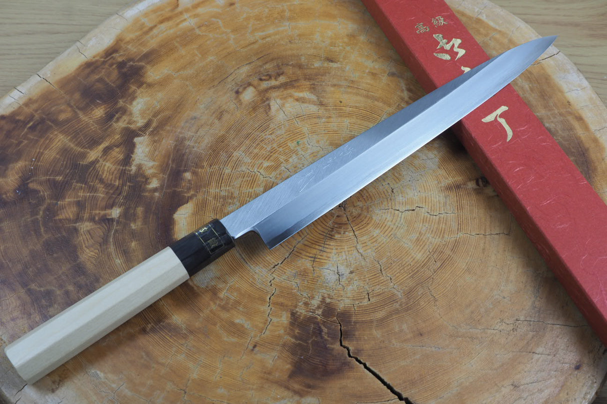 Sakai Jikko "Montanren" Blue-2 Steel Sashimi (Yanagiba) Knife (24cm/27cm/30cm)