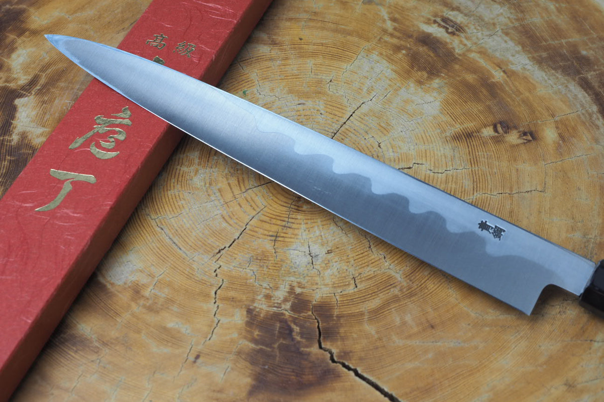 Sakai Jikko "Montanren" Blue-2 Steel Sashimi (Yanagiba) Knife (24cm/27cm/30cm)