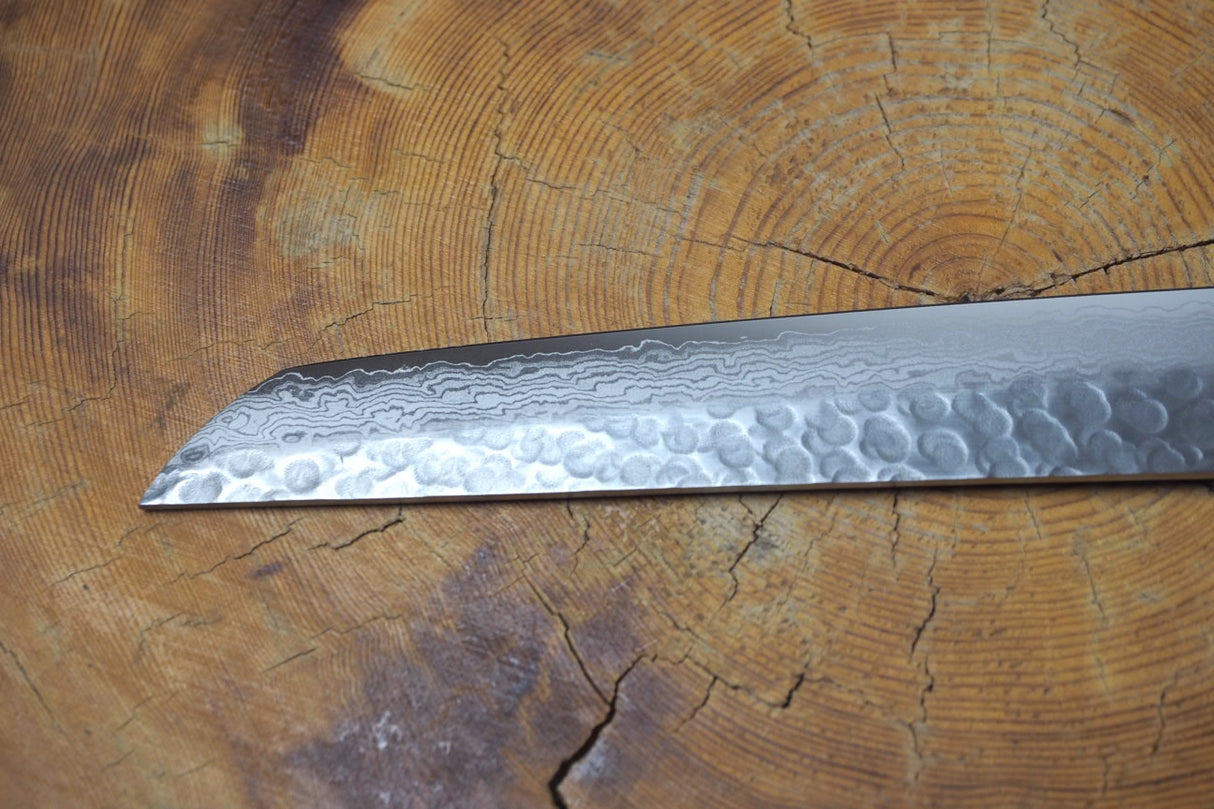 Sakai Jikko VG10 Core Damascus Steel Double-edged Sashimi (Sakimaru) knife 30cm