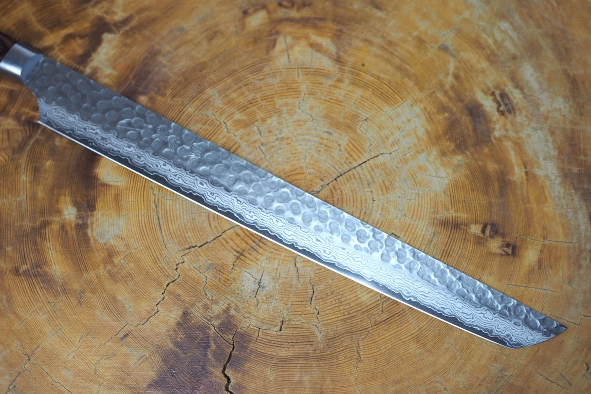 Sakai Jikko VG10 Core Damascus Steel Double-edged Sashimi (Sakimaru) knife 30cm