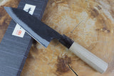 Ishizuchi (from Tosa) - Blue-2 Steel Kurouchi Double Edged Deba Knife (15cm/16.5cm/18cm)