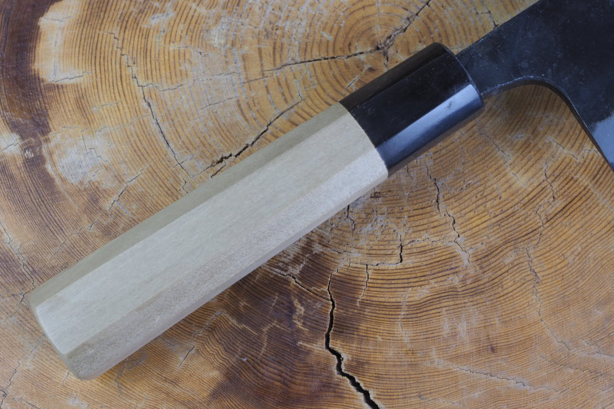 Ishizuchi (from Tosa) - Blue-2 Steel Kurouchi Double Edged Deba Knife (15cm/16.5cm/18cm)