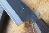 Ishizuchi (from Tosa) - Blue-2 Steel Kurouchi Hakata-type Kiritsuke Santoku (16.5cm/18cm)