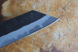 Ishizuchi (from Tosa) - Blue-2 Steel Kurouchi Hakata-type Kiritsuke Santoku (16.5cm/18cm)