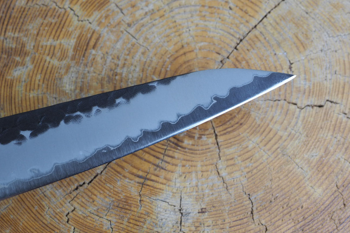 Ishizuchi (from Tosa) - Blue Super Kurouchi Hammered Pattern Sujihiki (24cm)