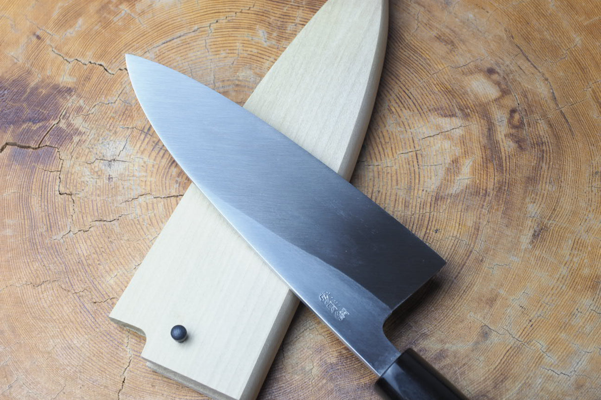 残心 Zan Shin White-2 Steel Deba Knife 13.5cm/15cm (including a wooden sheath)