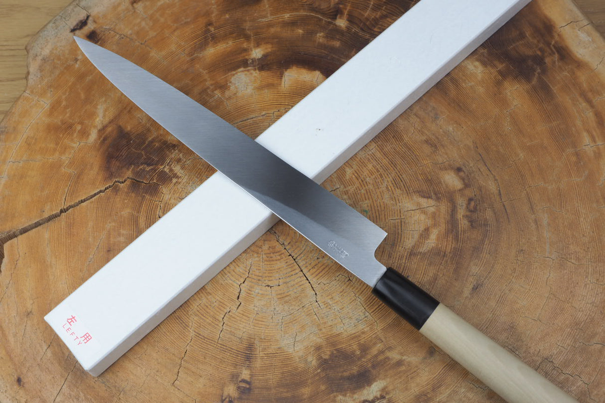 残心 Zan Shin White-2 Steel Sashimi Yanagiba Knife 18cm/24cm (including a wooden sheath)
