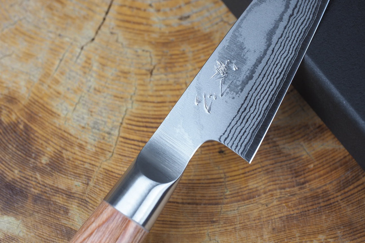 Kamo Knives - Hand Forged VG10 Damascus Paring Knife 8cm