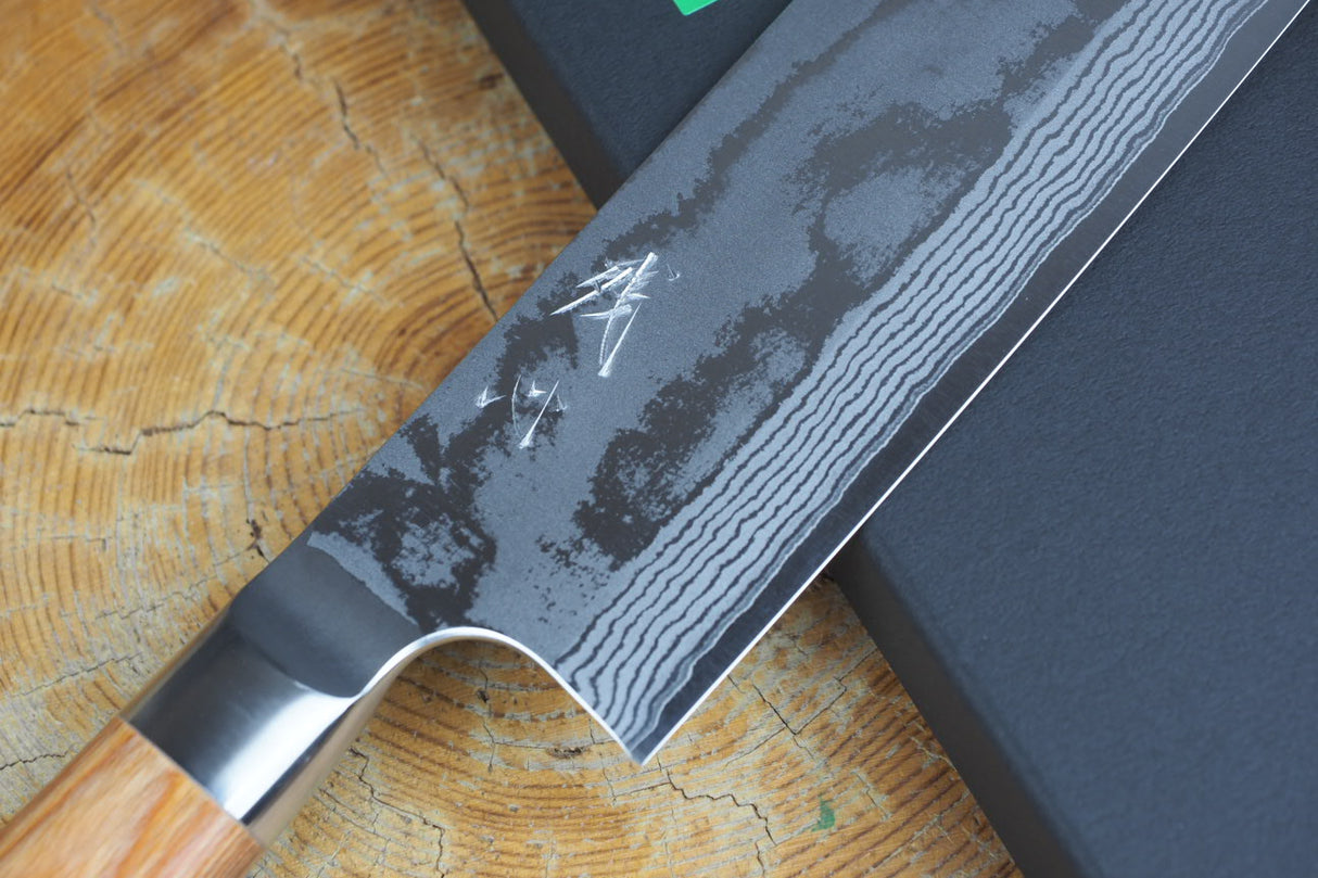 Kamo Knives - Hand Forged VG10 Damascus Nakiri Knife 16.5cm