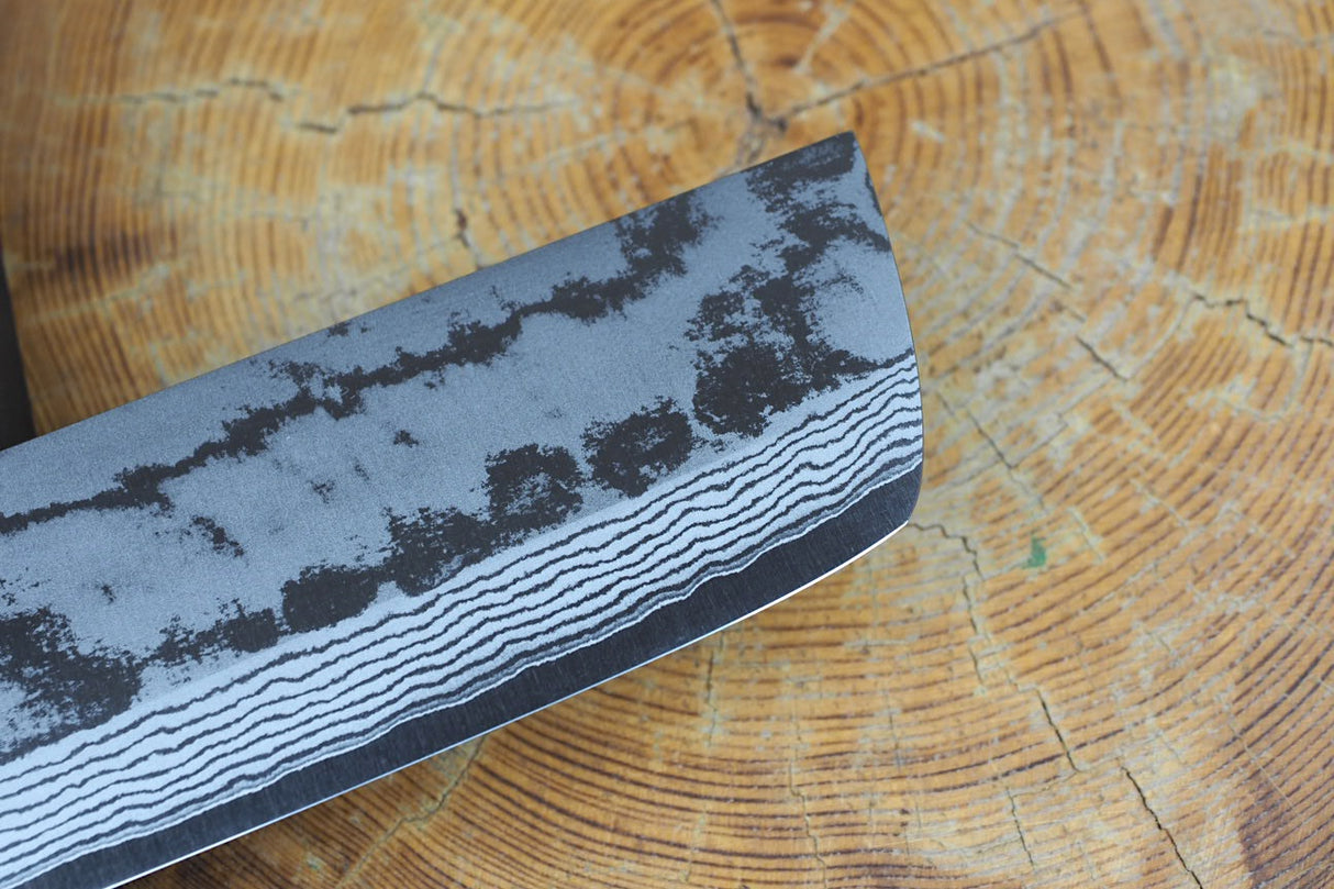 Kamo Knives - Hand Forged VG10 Damascus Nakiri Knife 16.5cm