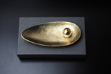 Nousaku - Brass Incense Holder (bamboo leaf shape)