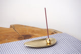 Nousaku - Brass Incense Holder (bamboo leaf shape)