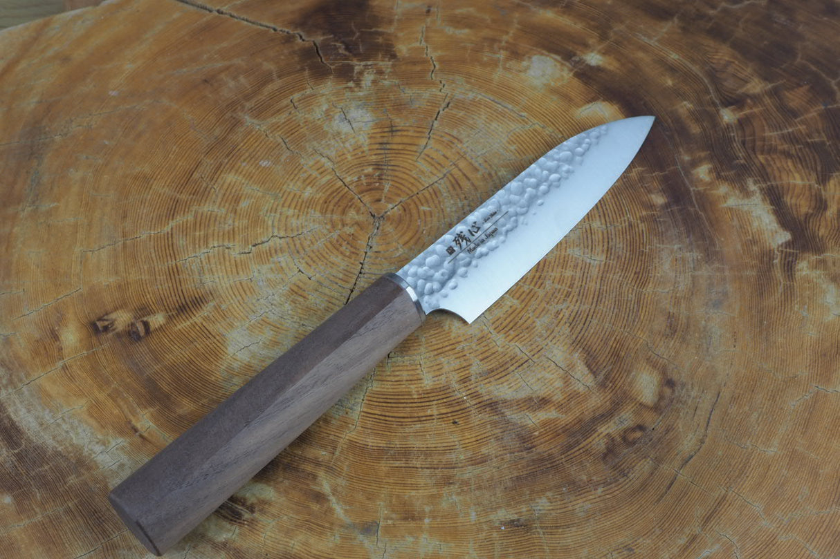 残心 Zan Shin SORA (from Seki) - VG10 Petty Hammered Finish with Walnut Handle 12cm