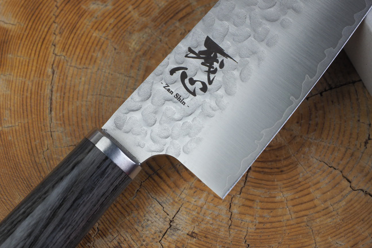 残心 Zan Shin® SORA (from Seki) - VG10 Gyuto Chef's Knife Hammered Finish 20cm with Grey Laminated Plywood Handle