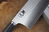 残心 Zan Shin® SORA (from Seki) - VG10 Nakiri Knife Hammered Finish Knife with Grey Laminated Plywood Handle 18cm