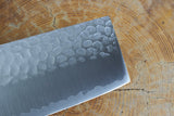 残心 Zan Shin® SORA (from Seki) - VG10 Nakiri Knife Hammered Finish Knife with Grey Laminated Plywood Handle 18cm
