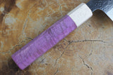 Kamo Knives - VG10 Raindrop Pattern Hammered Santoku 16.5cm with Coloured Stabilized Wood Handle