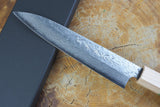 Kamo Knives - VG10 Raindrop Pattern Hammered Petty 15cm with Coloured Stabilized Wood Handle