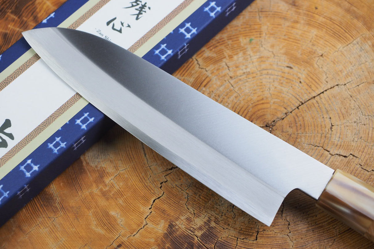残心 Zan Shin® REN (from Seki) - Blue Super steel Santoku with Quince Handle 18cm