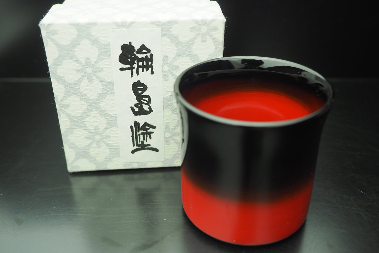 Wajima-Nuri Japan Lacquerware Cup with Red Gradation - Medium