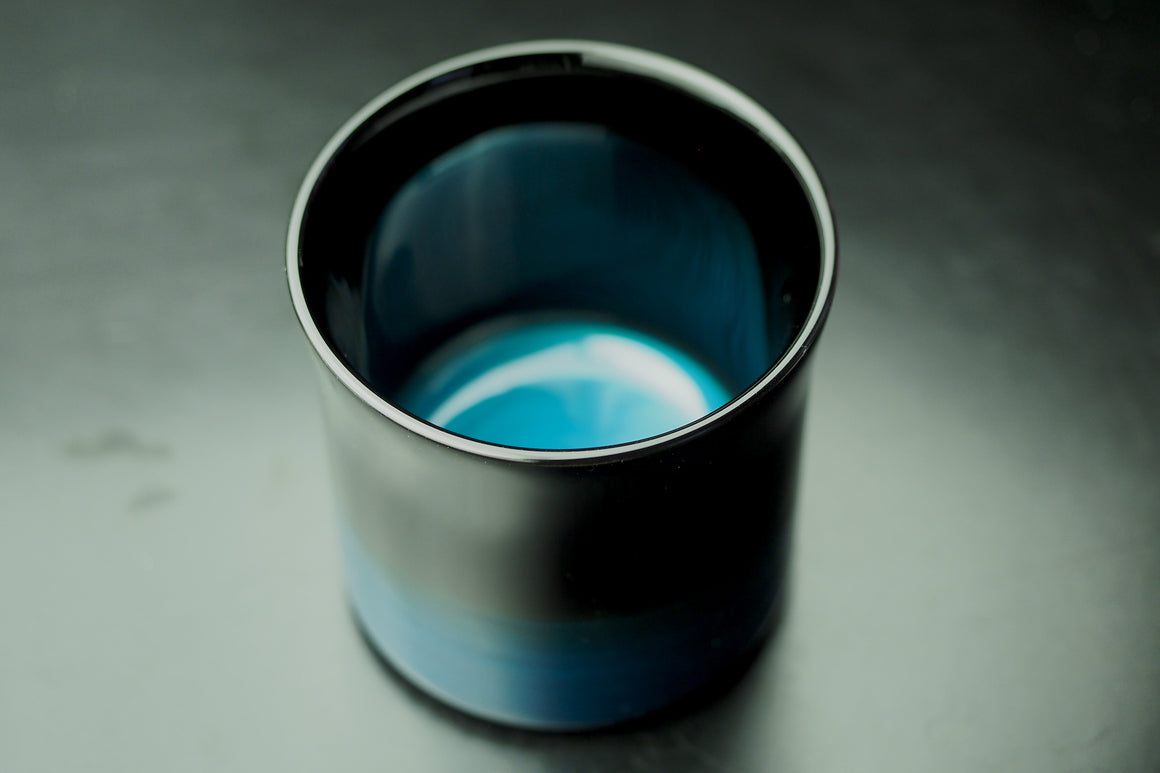 Wajima-Nuri Japan Lacquerware Cup with Blue Gradation - Medium