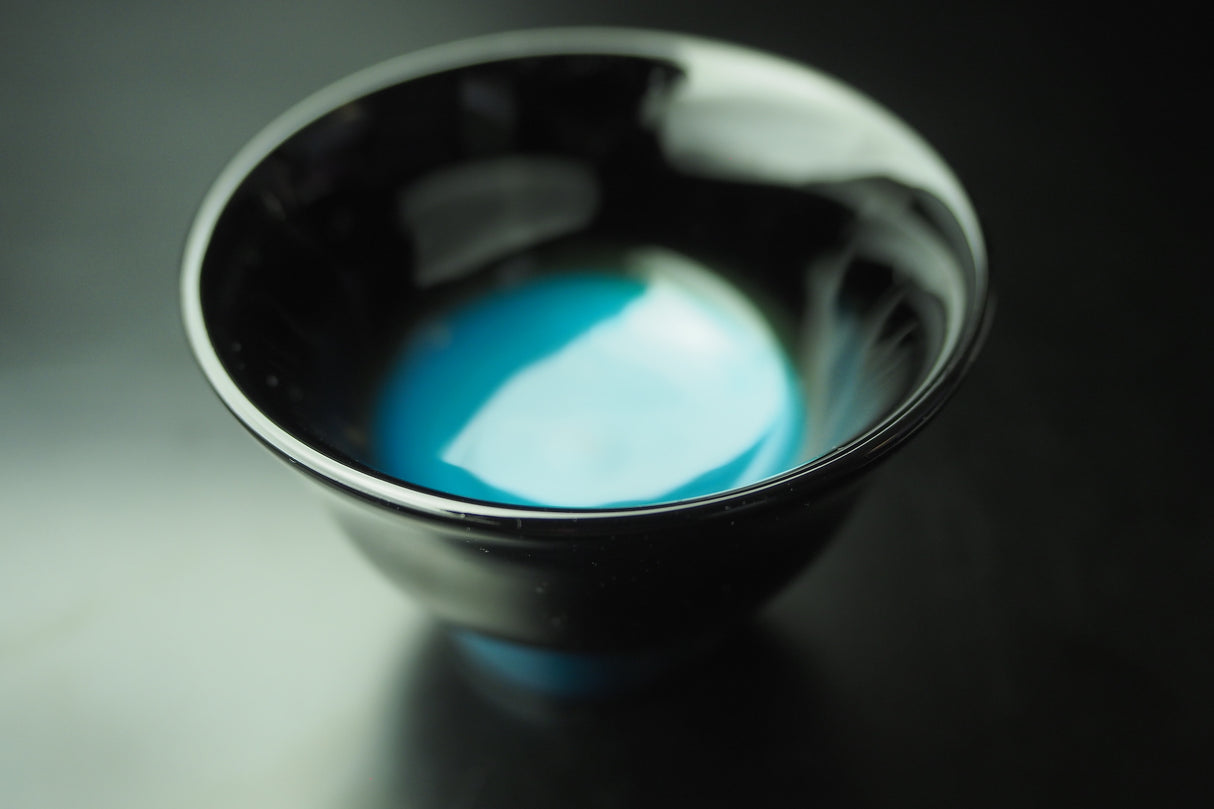 Wajima-Nuri Japan Lacquerware Sake Cup with Blue Gradation