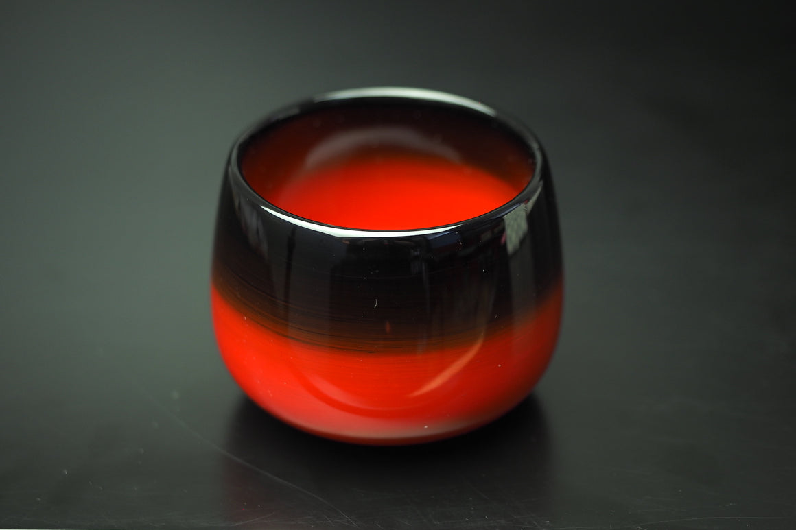 Wajima-Nuri Japan Lacquerware "Yurari" Swaying Cup with Red Gradation - Small