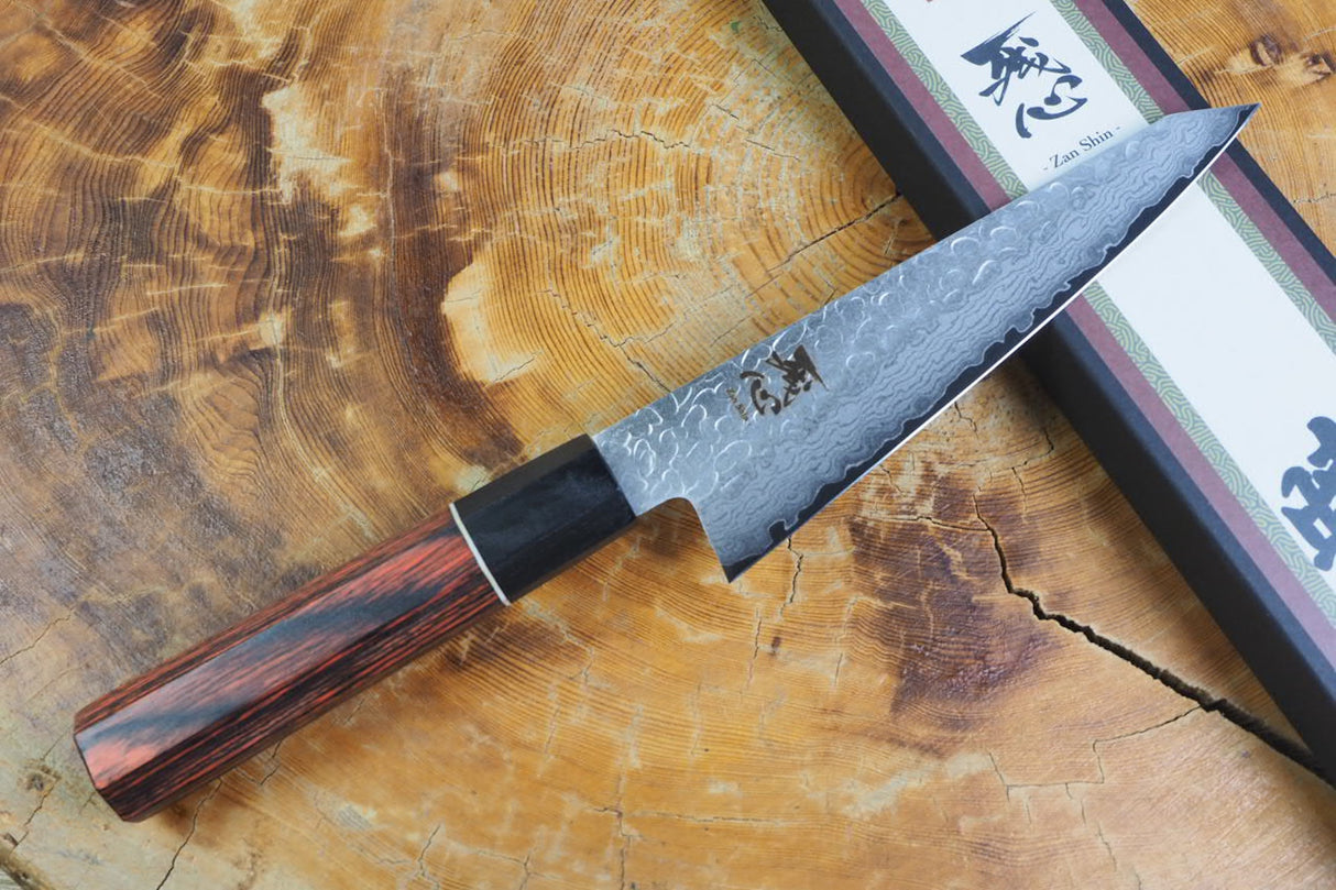 残心 Zan Shin® Akatsuki (from Seki) - VG10 Kiritsuke (K-tip) Petty 15cm (honesuki style)