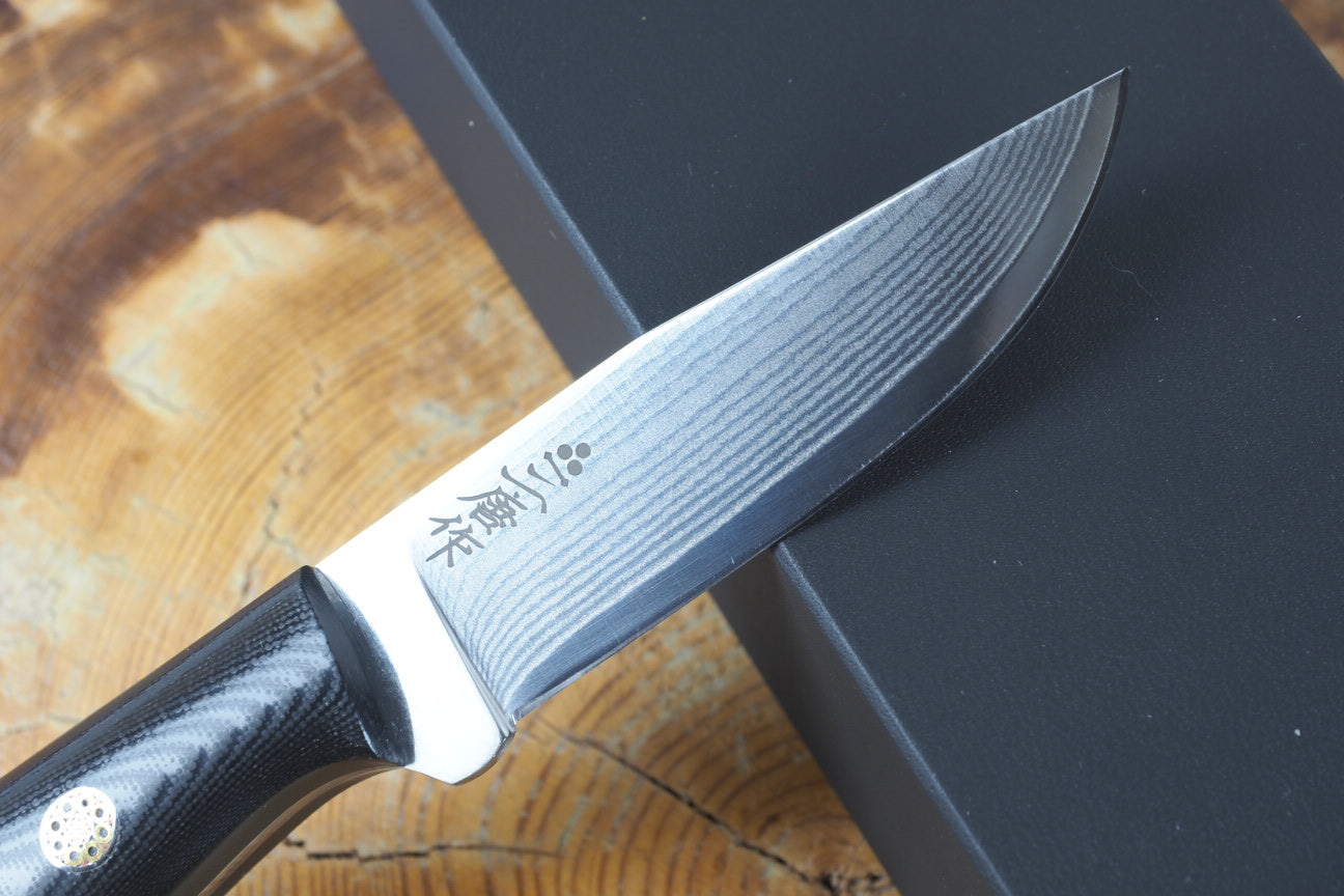 Nigara Hamono - VG XEOS Damascus Outdoor Knife with G10 Handle