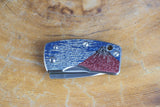 Money Clip Knife - UKIMON TANTO Ukiyo-e Prints VG10 Core Steel (Mt.Fuji/Blue Wave)