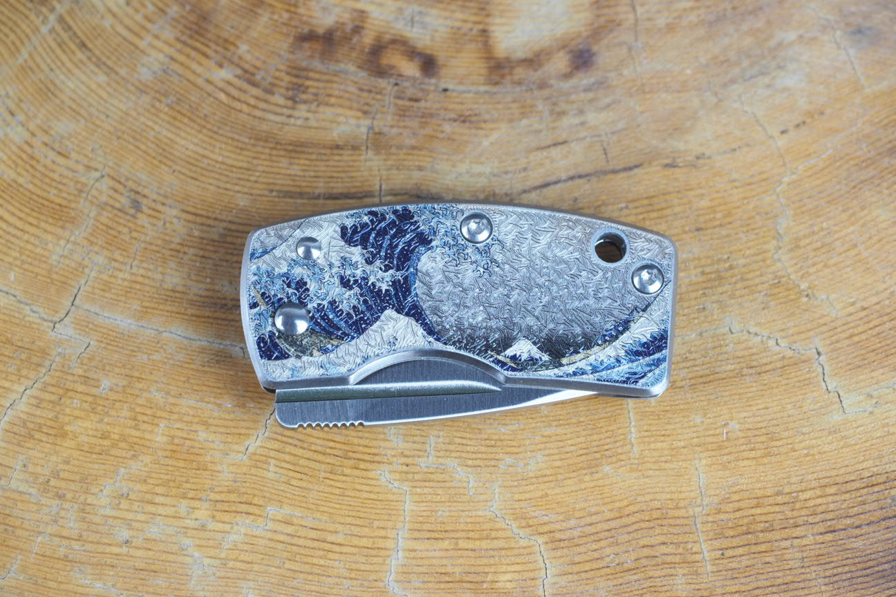 Money Clip Knife - UKIMON TANTO Ukiyo-e Prints VG10 Core Steel (Mt
