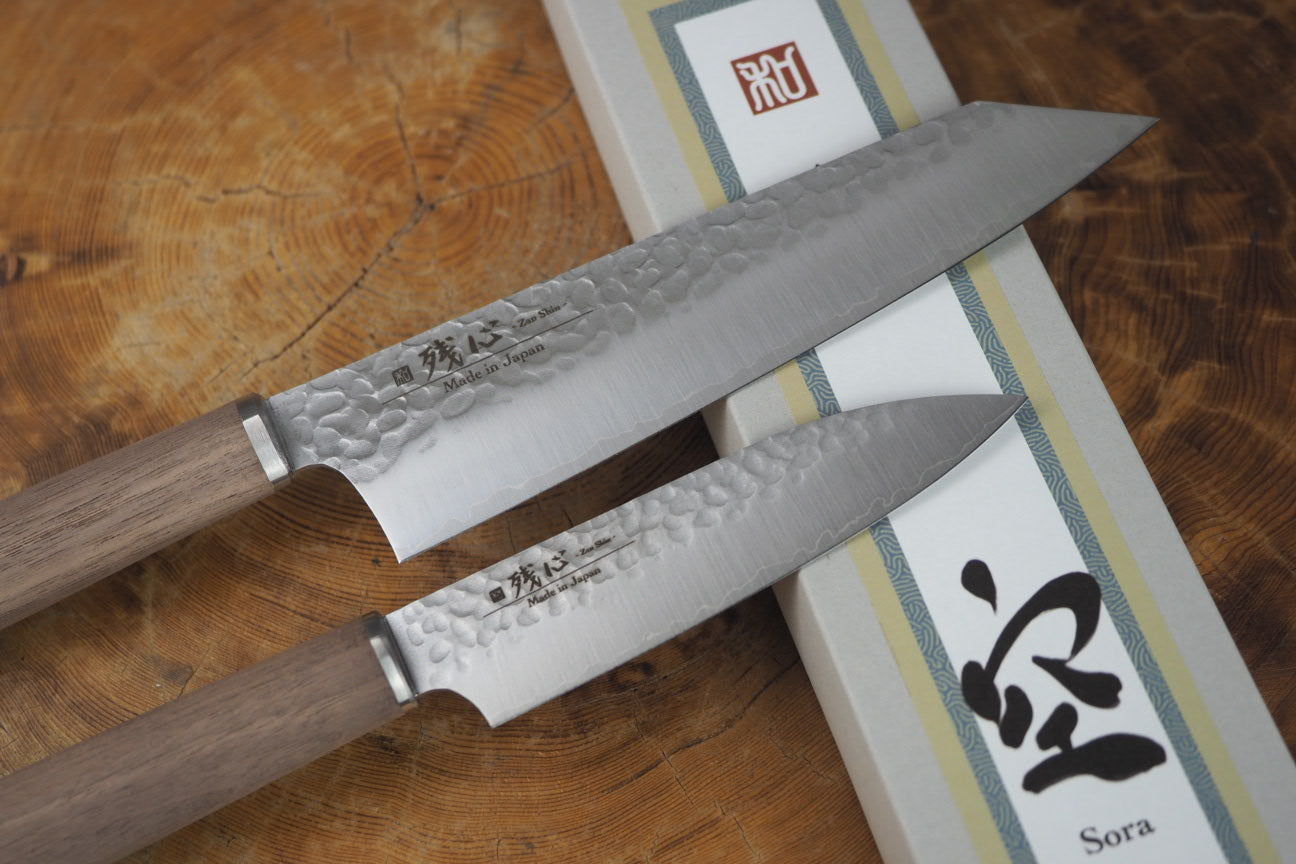 Zan Shin SORA 2 knife set - VG10 Bunka (18cm) and Petty (12cm