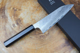 Nigara Hamono - SPG Strix Damascus Santoku with Ebony Handle 16.5cm