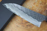 Nigara Hamono - SPG Strix Damascus Santoku with Ebony Handle 16.5cm