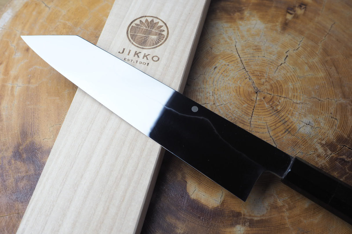 Sakai Jikko "Mt.Fuji" Honyaki White-3 steel Kiritsuke (K-tip) Mirror Polished Gyuto Chef's Knife 21cm