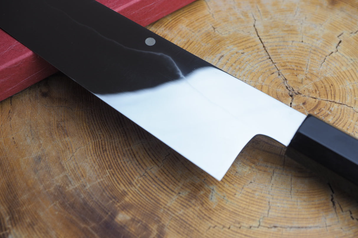 Sakai Jikko "Mt.Fuji" Honyaki White-3 steel Kiritsuke (K-tip) Mirror Polished Gyuto Chef's Knife 21cm