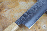 Seki Kanetsugu - Shiun Nakiri Knife 17.5cm VG10 Steel with Burnt Lacquer Oak Handle