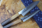 残心 Zan Shin REN 2 knife set - Blue Super Santoku (18cm) and Petty (14.5cm)