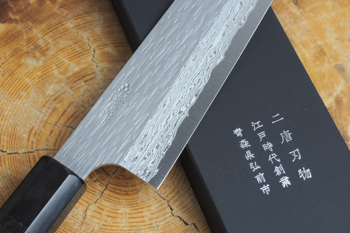 Nigara Hamono - VG XEOS Damascus Gyuto (Chef's Knife) with Evony Handle 21cm