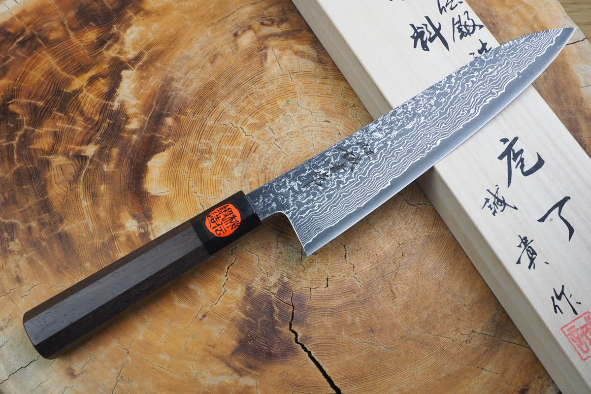 Shigeki Tanaka - "Harukaze" Hand Forged SG2 Damascus Gyuto 21cm with Walnut Handle